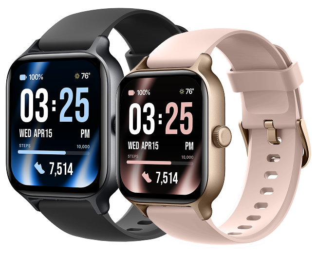 Health Smartwatch 5 in black and rose gold