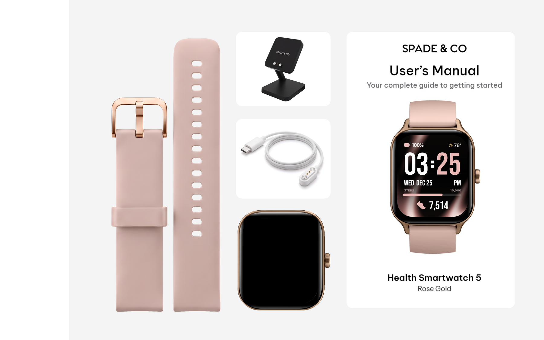 Health Smartwatch 5 box contents