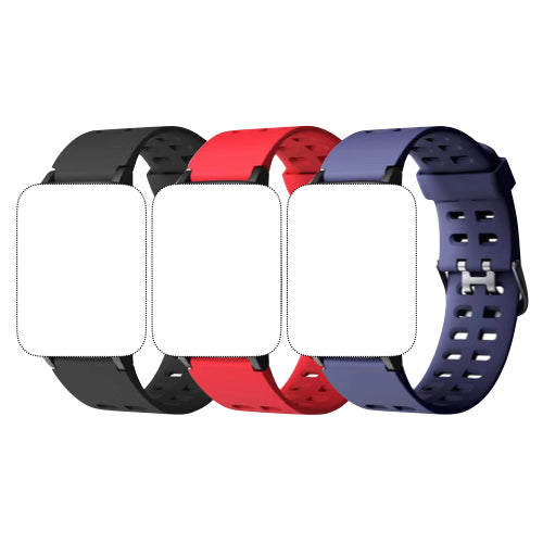Replacement Bands for 2020 Smartwatch 3-Pack (Black, Red, Purple)