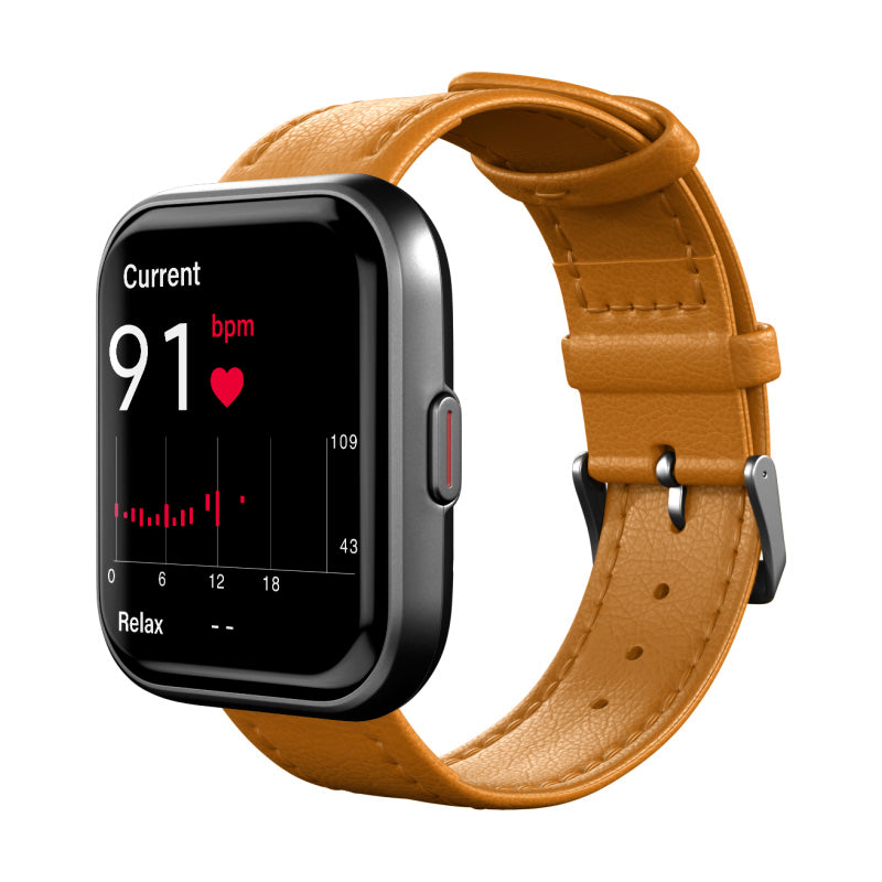 Flame Orange Leather Band for Health Smartwatch 3