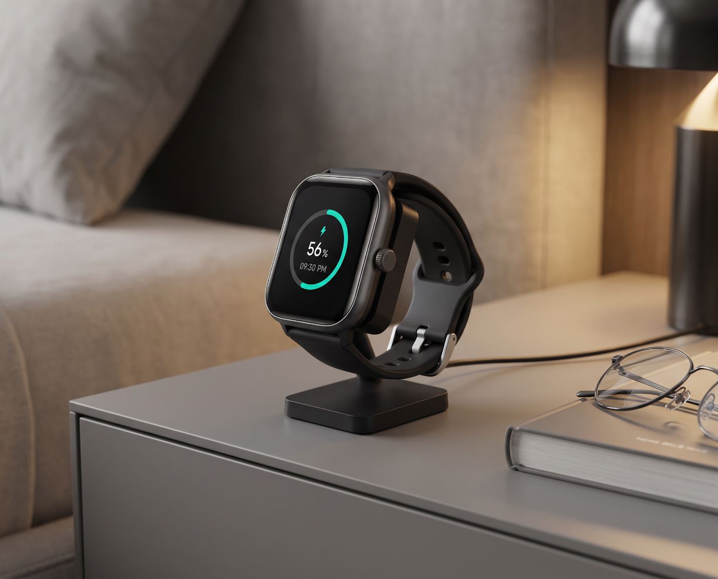 Watch charging on its dock